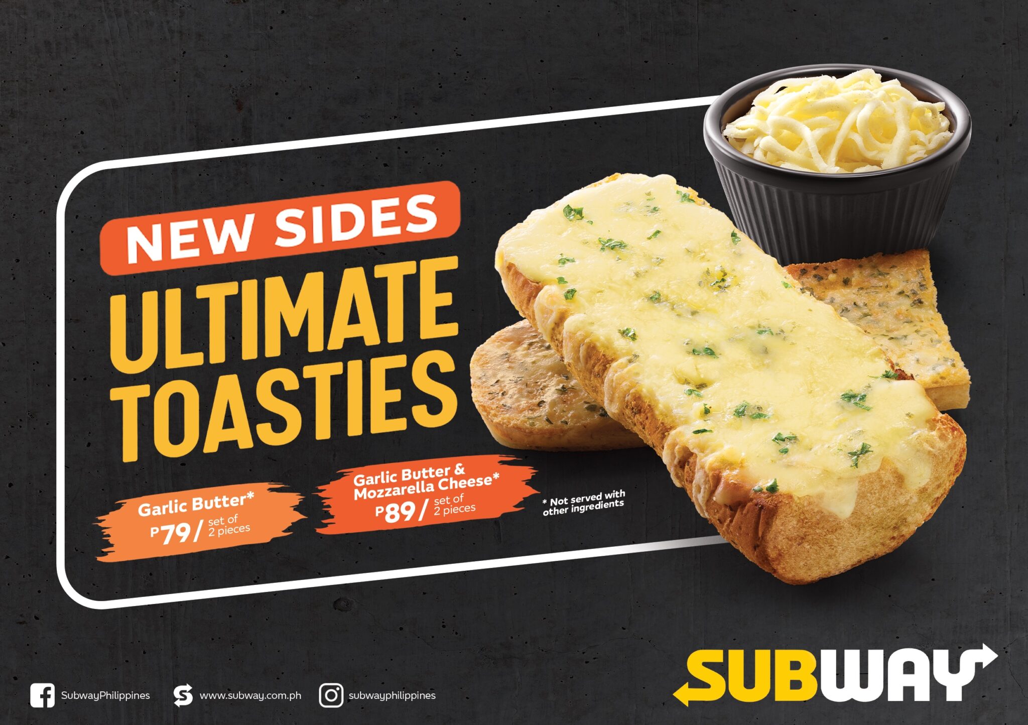 Take the fresh, ultimate cheesy start with Subway Philippines Graphic