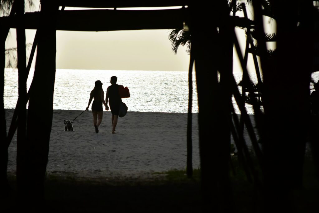 13 - Couple and dog at Crystal Beach