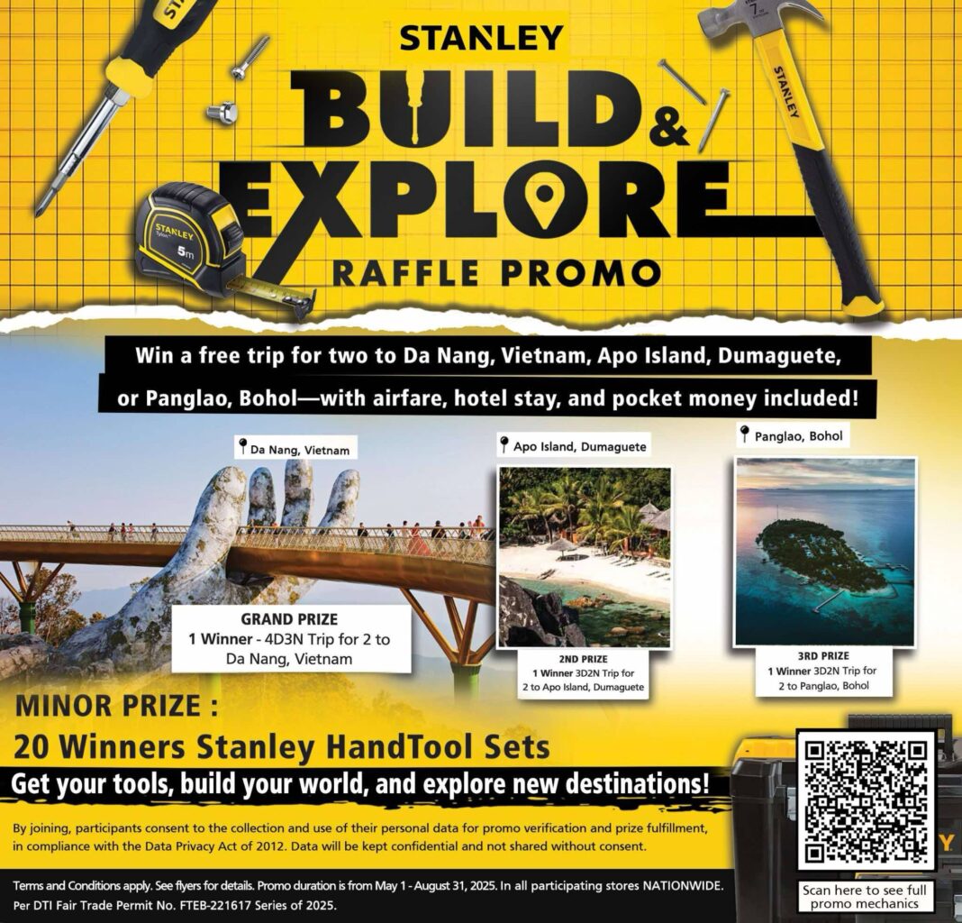 1.. Build And Exploree With Stanley Tools And Get A Chance To Win A Trip For Two To Danang Vietnam And Other Exciting Destinations