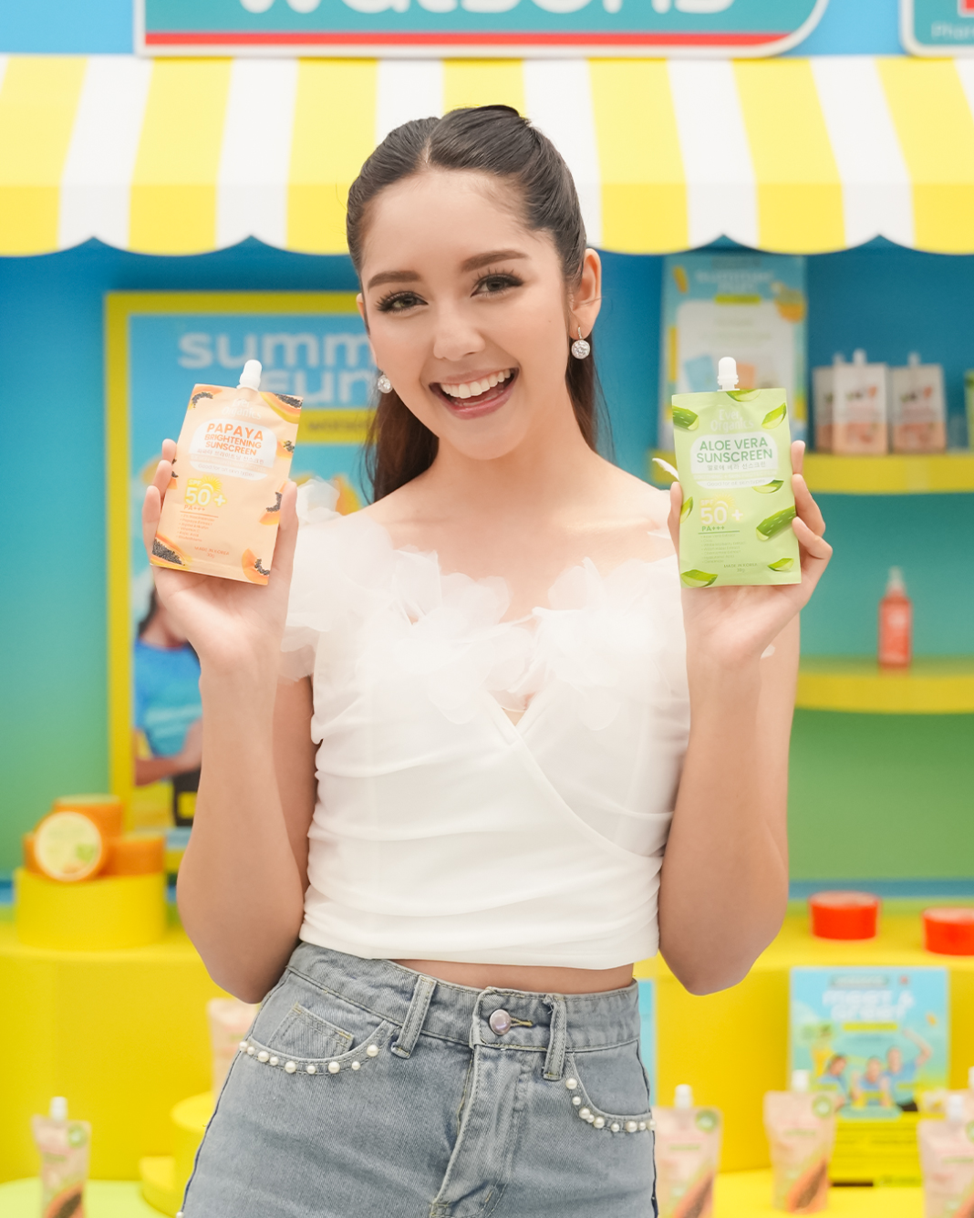 Ever Bilena Chanty Joins The Summer Glow Fest At Watsons Sm Megamall With Ever Organics Photo