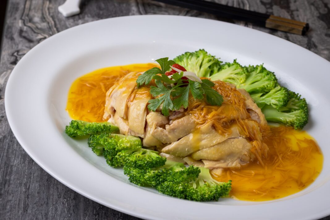 1. Crystal Dragon's Slow Poached Yellow Skin Chicken In Supreme Stock