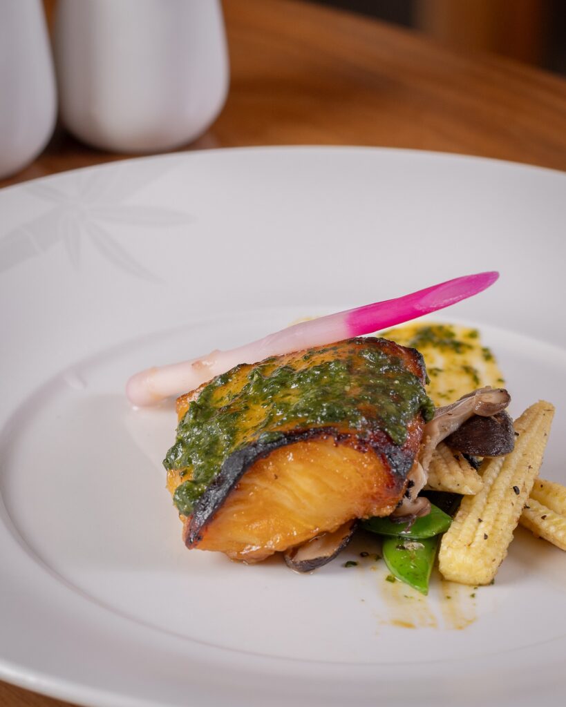 3. Nobu Manila's Sea Bass With Wasabi Lime Miso And Seasonal Vegetables
