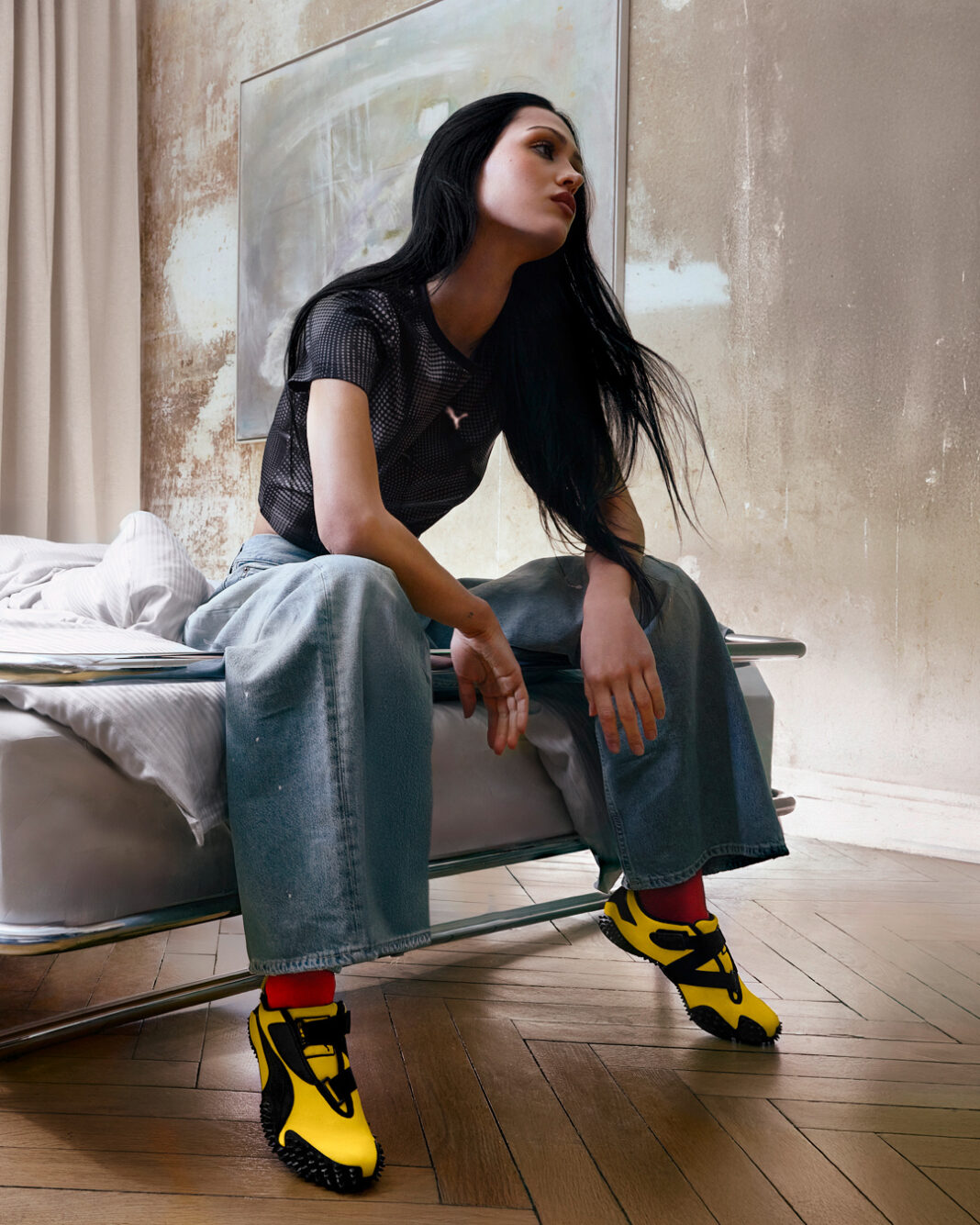 Puma Mostro Og Prime In Pele Yellow Puma Black